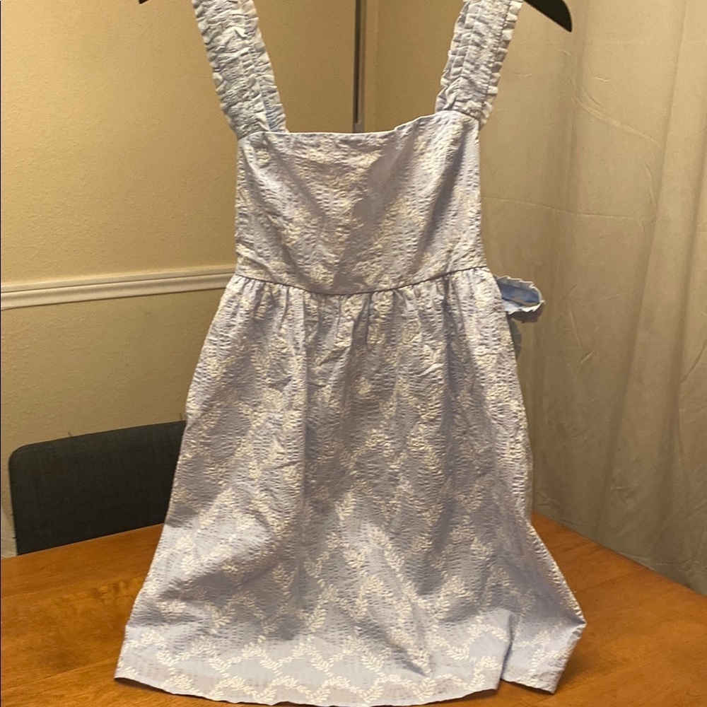 Flying Tomato Light Blue Smocked Babydoll Dress.